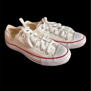 Converse Chuck Taylor All Star Low Sneakers White with Red Accents